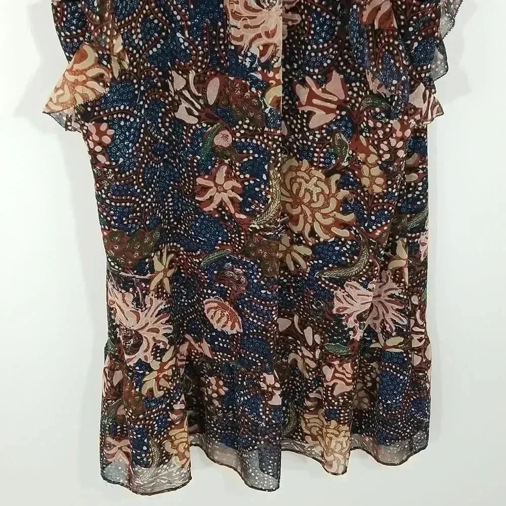 {Madewell} Sea Floral Lily Ruffle Dress Size Small - Picture 9 of 15